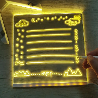 LED Note Board With 12 Colored Pens