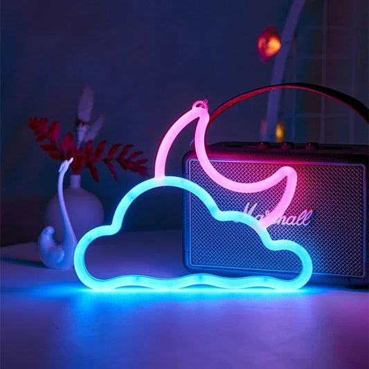 LED Battery-Powered Neon Light Sign