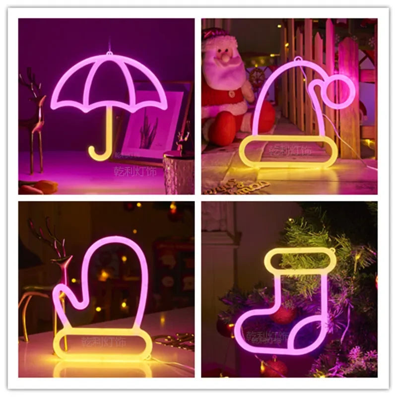 LED Battery-Powered Neon Light Sign