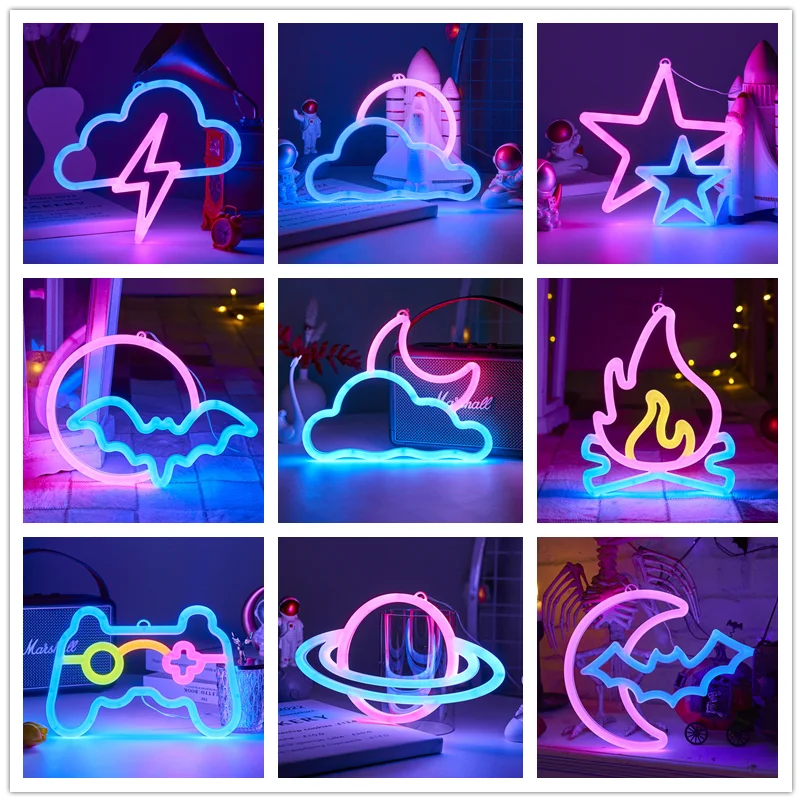 LED Battery-Powered Neon Light Sign